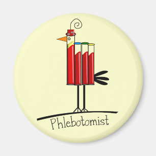 Phlebotomist "Blut-Rohr-Vogel-" Geschenke Magnet