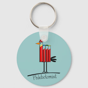 Phlebotomist "Blut-Rohr-Vogel-" Geschenke Schlüsselanhänger