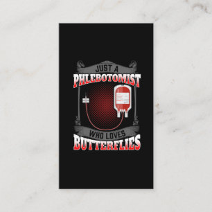 Phlebotomist Butterfly Blutneedle Phlebotomie Visitenkarte