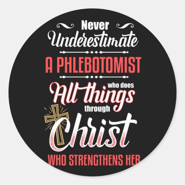 Phlebotomist Christ Jesus Phlebotomy Blutgeschenk Runder Aufkleber (Vorderseite)