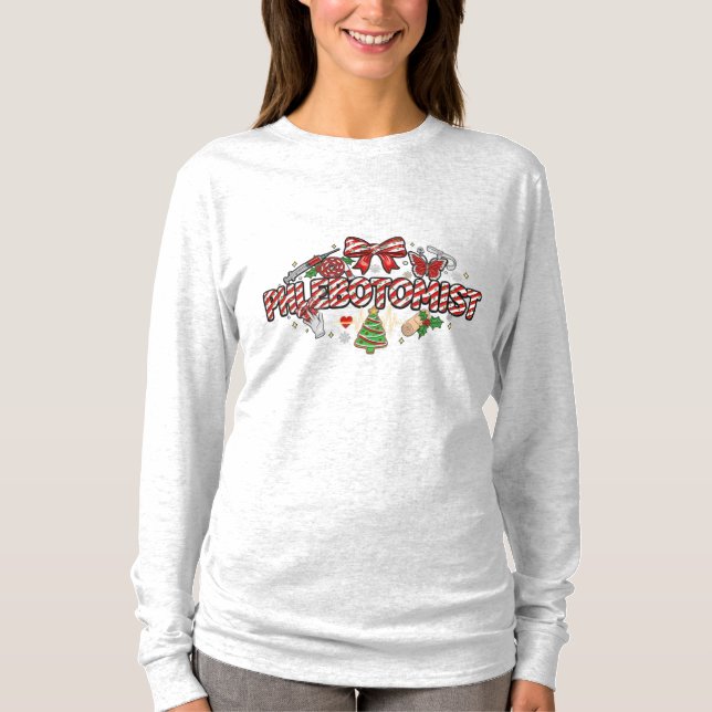 Phlebotomist Christmas Long Sleeve T-Shirt (Vorderseite)