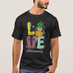 Phlebotomist Hallo Sommer Glücklich Letzter Schult T-Shirt