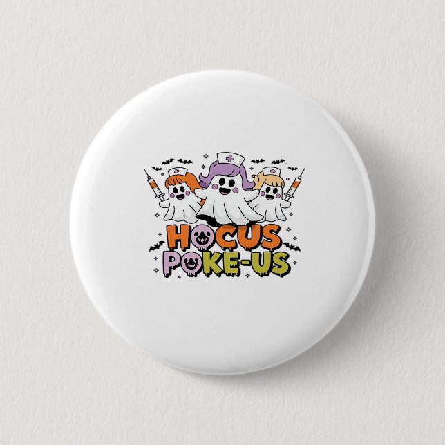 Phlebotomist Halloween Medical Lab Tech Spooky ER  Button (Vorderseite)
