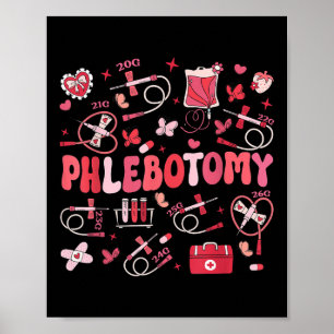 Phlebotomist Herz Phlebotomy Nurse Tech Gift Vale Poster