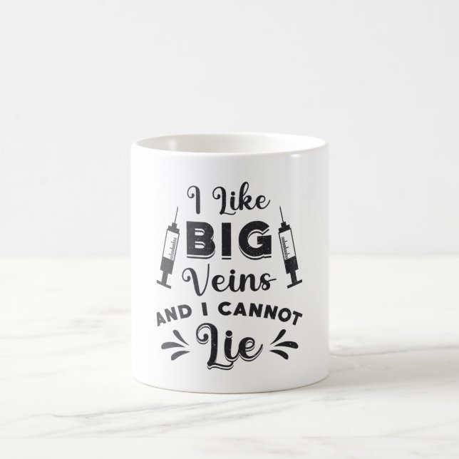 Phlebotomist Ich mag große Venen Phlebotomie Gesch Kaffeetasse (Mittel)