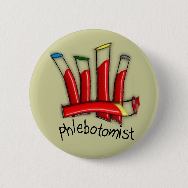 Phlebotomist künstlerische button (Vorderseite)