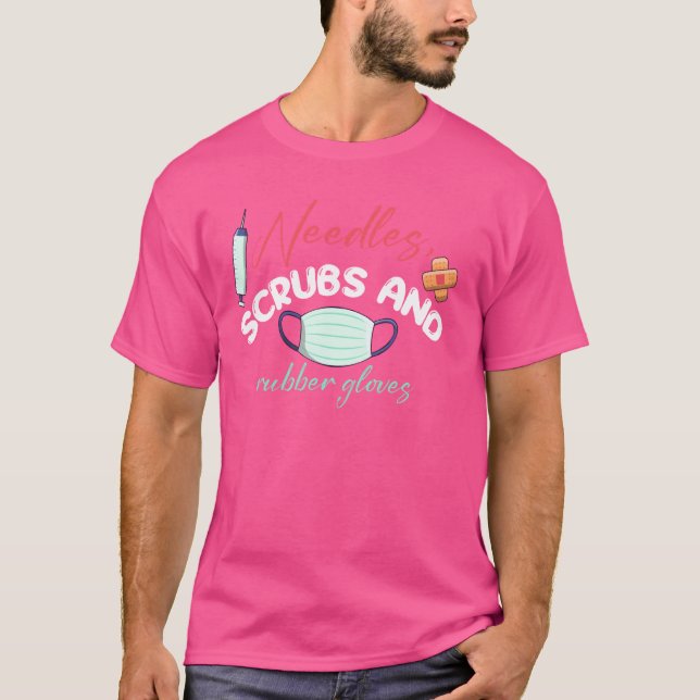 Phlebotomist Needles Scrubs Gloves Phlebotomie Tec T-Shirt (Vorderseite)