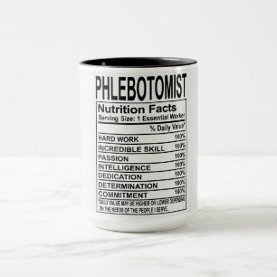 Phlebotomist Nutrition Fakten Tasse