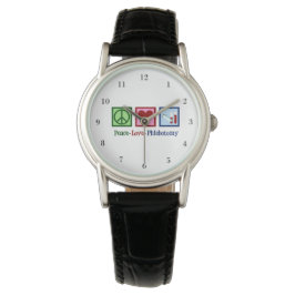 Phlebotomist Peace Liebe Phlebotomie Armbanduhr