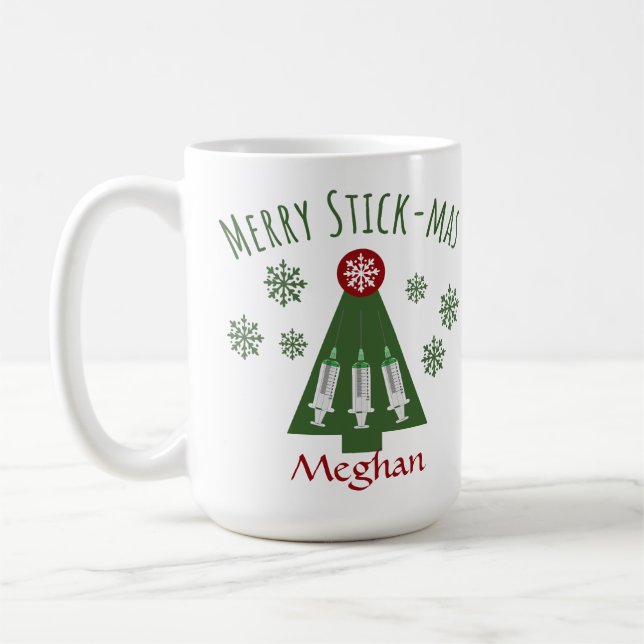 Phlebotomist Persönliche Niedliche Weihnachtsbaums Kaffeetasse (Links)