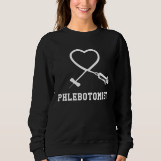 Phlebotomist Phlebotomie Blutabnahme Schmetterling Sweatshirt