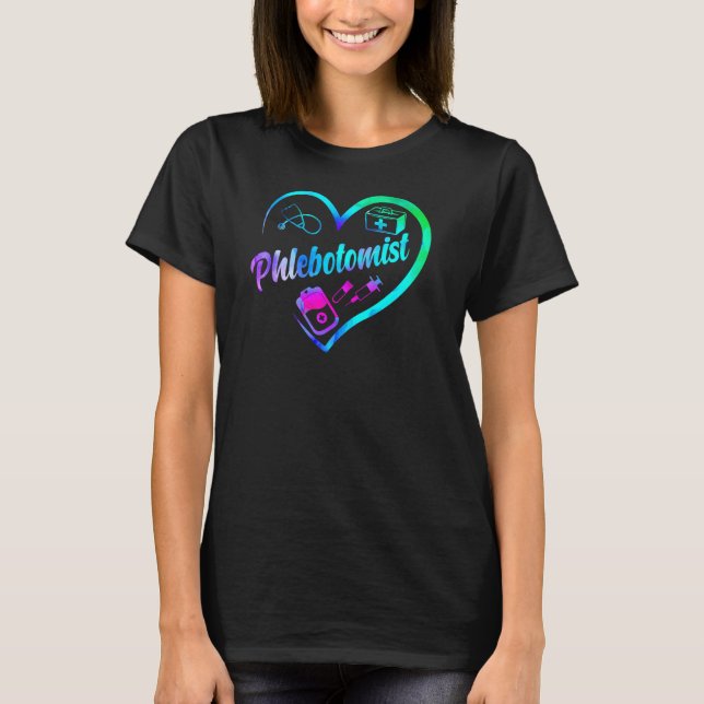 Phlebotomist Phlebotomie Phlebotomist Herz T-Shirt (Vorderseite)