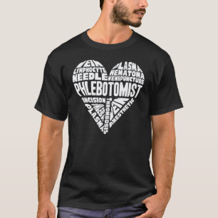 Phlebotomist Phlebotomie Wortwolke Krankenschweste T-Shirt