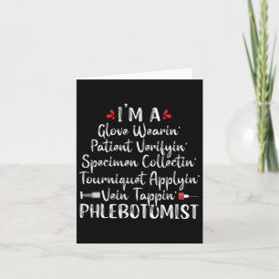 Phlebotomist Phlebotomy Techniker Funny Nurse Cli Karte
