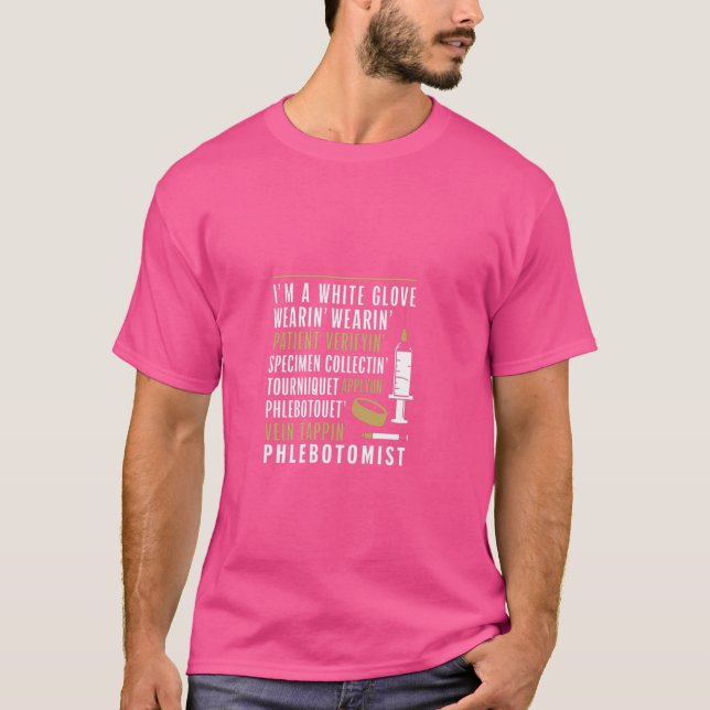 Phlebotomist Phlebotomy Techniker Funny Nurse Cli T-Shirt (Vorderseite)