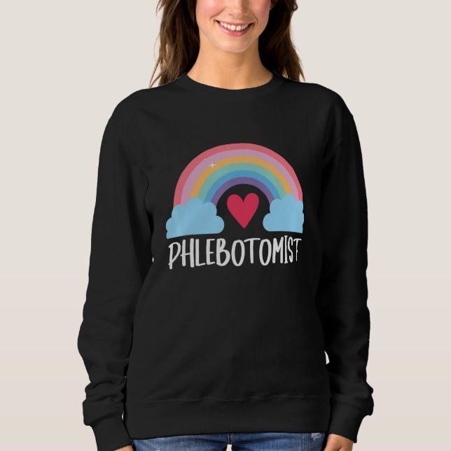 Phlebotomist Rainbow Heart Phlebotomy Gifts Access Sweatshirt (Vorderseite)