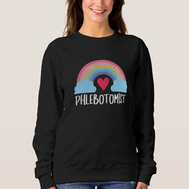 Phlebotomist Rainbow Heart Phlebotomy Gifts Access Sweatshirt (Vorderseite)