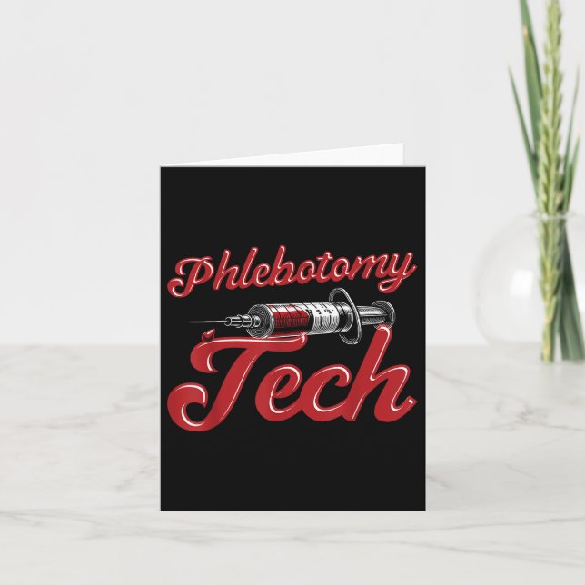 Phlebotomist Tech Technician Phlebotomy Tech Karte (Vorderseite)