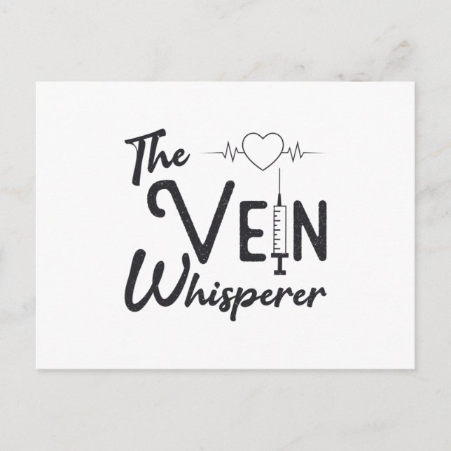 Phlebotomist The Vein Whisperer Nurse Phlebotomie Postkarte (Vorderseite)