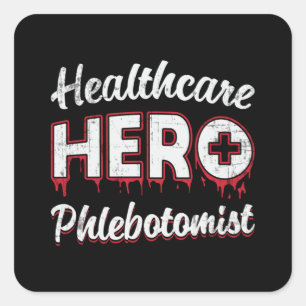 Phlebotomistin Krankenpflegeschenk Quadratischer Aufkleber
