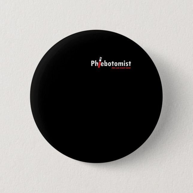 Phlebotomistisches Laboratorium Phlebotomie Blutge Button (Vorderseite)