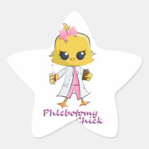 Phlebotomy-Küken Stern-Aufkleber