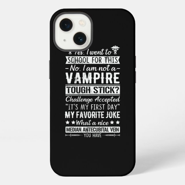 Phlebotomy S Phlebotomist Vampire  iPhone Hülle (Rückseite)