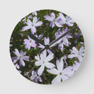 Phlox-Blume Runde Wanduhr