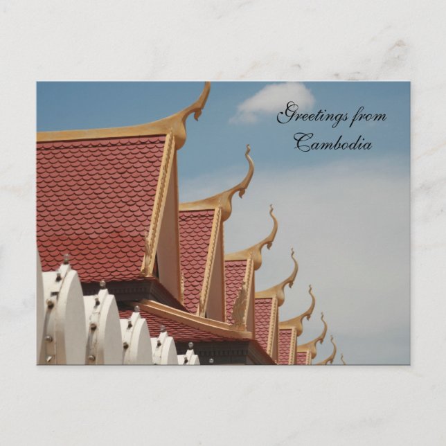Phnom Penh Dächer Postkarte (Vorderseite)