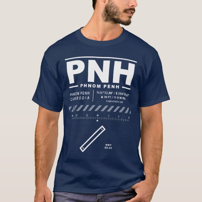 Phnom Penh Internationaler Flughafen PNH T - Shirt (Vorderseite)