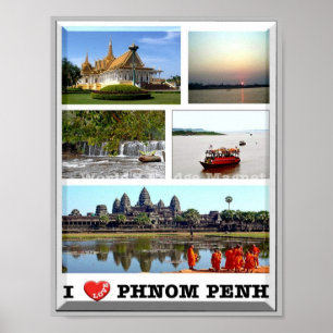 Phnom Penh - Kambodscha - I Liebe - Poster