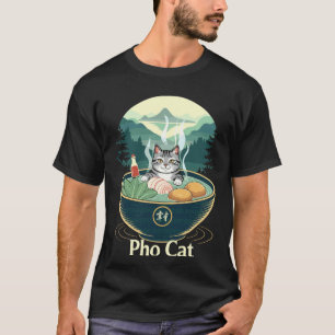 Pho Cat Nudel-Schale Foodie Asiatische Küche Art 2 T-Shirt