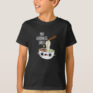 Pho Goodness Sake Funny Noodle Puff Dark BG T-Shirt
