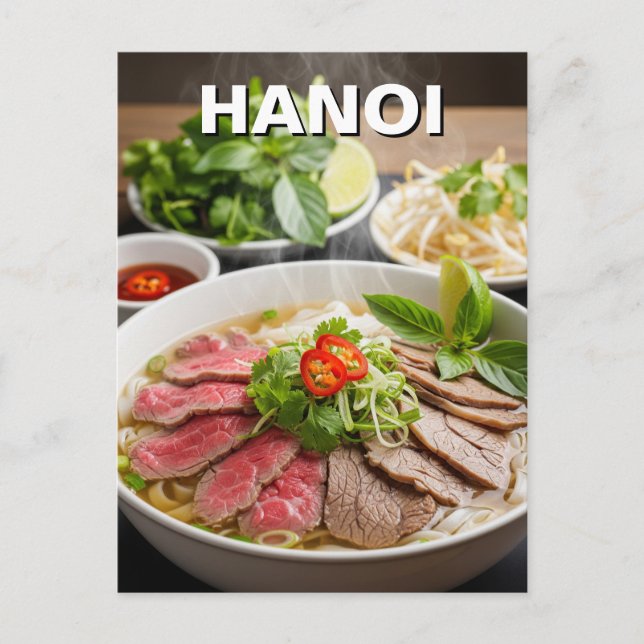 Pho Hanoi Vietnam Travel Postkarte (Vorderseite)