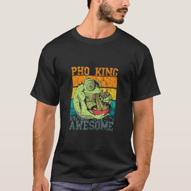 Pho King Food Pub Iguana Pho Bowl Asian Noodle So T-Shirt (Vorderseite)