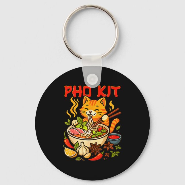 Pho Kit Mariners Cat Funny Meme  Schlüsselanhänger (Vorderseite)