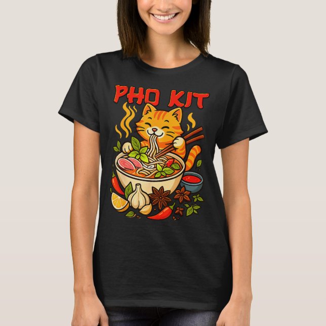 Pho Kit Mariners Katze Lustiges Meme  T-Shirt (Vorderseite)