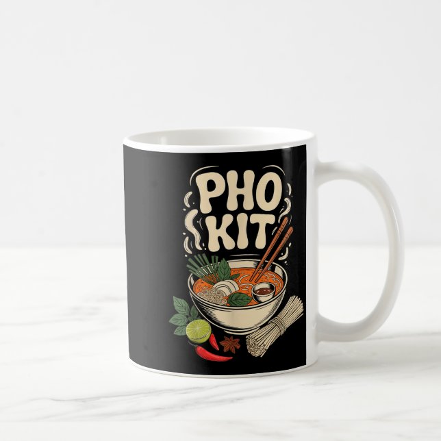 Pho Kit Vietnamese Noodle Soup Bowl Herbs Lime Chi Kaffeetasse (Rechts)