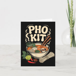 Pho Kit Vietnamesische Nudelsuppe Kräuter Limette Karte