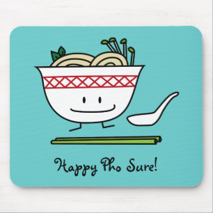 Pho Nudel-Schüssel-Vietnam-Suppenlöffelessstäbc Mousepad