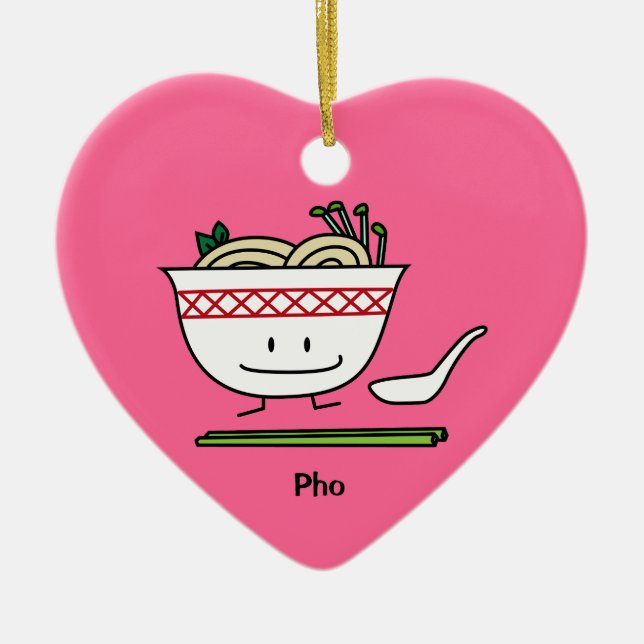 Pho Nudel-Schüssel-Vietnam-Suppenlöffelessstäbchen Keramikornament (Vorne)