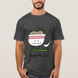 Pho Nudel-Schüssel-Vietnam-Suppenlöffelessstäbchen T-Shirt
