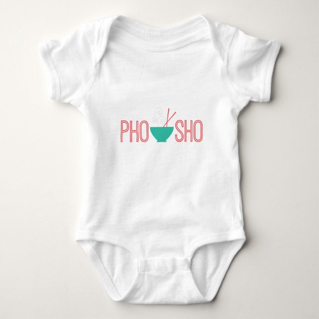 Pho Sho vietnamesische Nudelsuppe Baby Strampler (Vorderseite)