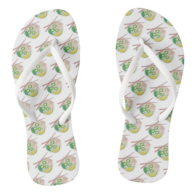 PHO Vietnamesisch Food Chicken Noodle Soup Chopsti Flip Flops (Fußbett)