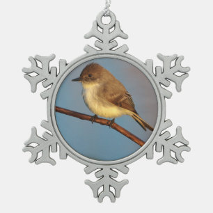 Phoebe auf Bühne Schneeflocken Zinn-Ornament