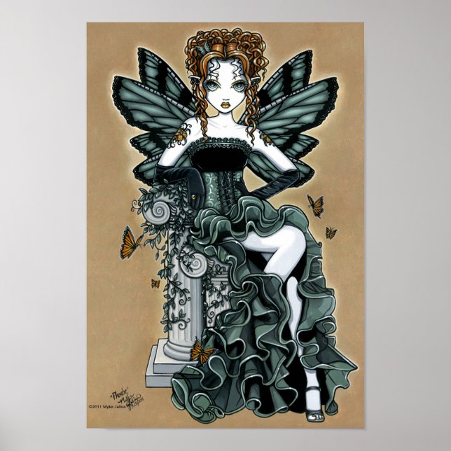 "Phoebe" Gothic Couture Butterfly Fairy Poster (Vorne)