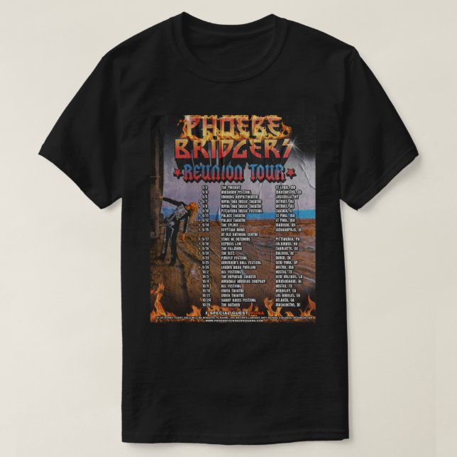 Phoebe Wiedersehen Tour T-Shirt (Design vorne)