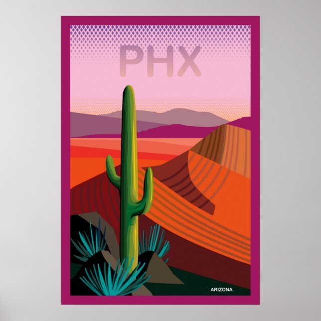 Phoenix Arizona | Affiche de voyage (Devant)