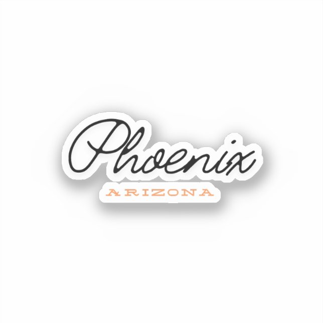 Phoenix Arizona Aufkleber (Vorderseite)