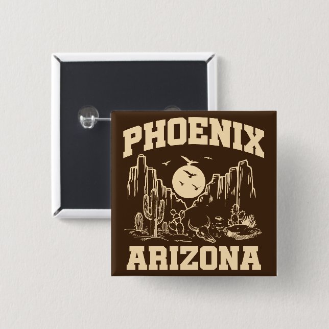 Phoenix, Arizona Button (Vorne & Hinten)